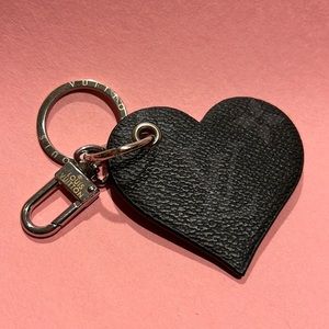 Louis Vuitton leather heart keychain